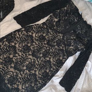 Black Lace See through dress